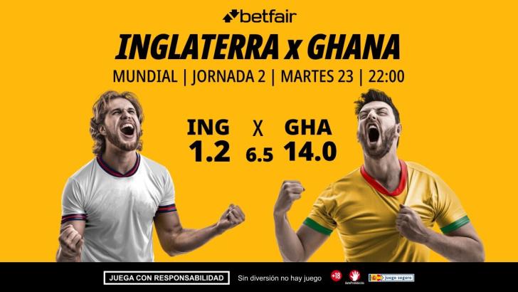 Inglaterra - Ghana: alineaciones, horario, dónde ver, pronósticos y estadísticas